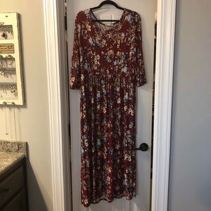 Stretchy comfortable print dress